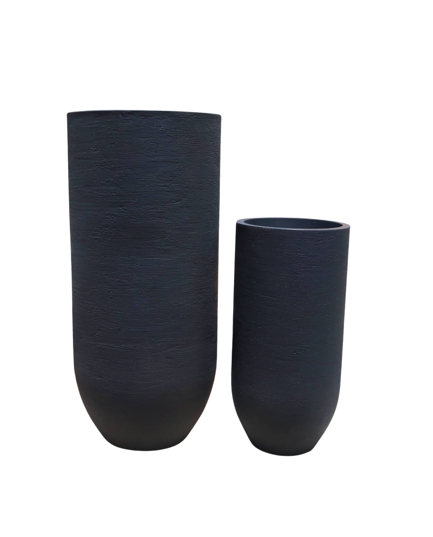 European Verticale Japi Planter, Tall and sleek textured finish. Beautiful complement to any decor. Adds height  and elegance. Florastyle by Hingham.