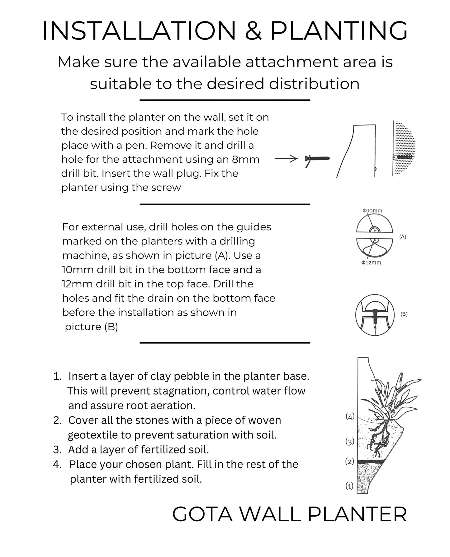 Gota Japi Studio Wall Planter