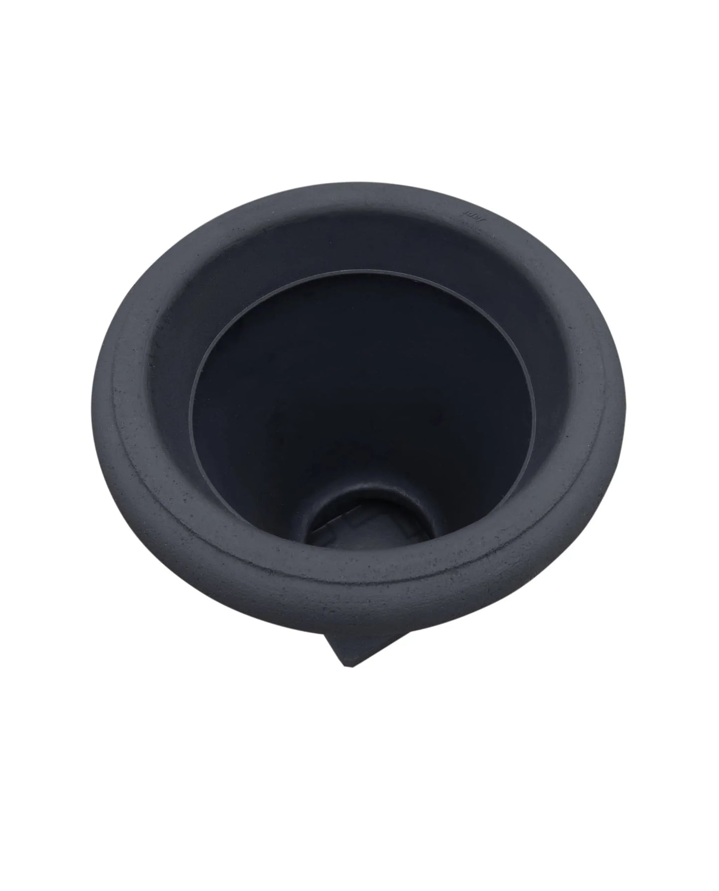 Aerial view of the bell urn pot showing the inside rim. Beautiful rounded top edge