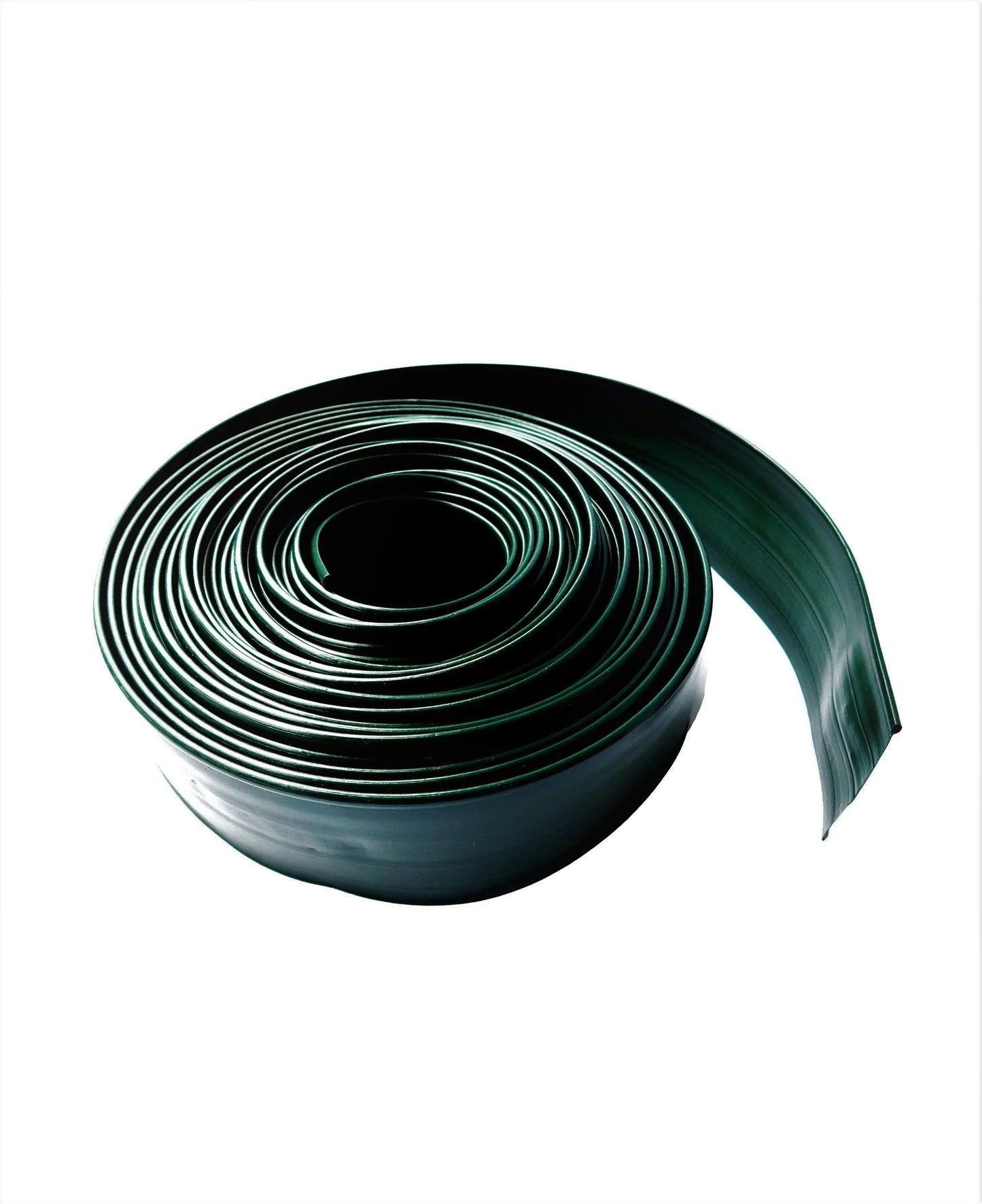 Plastic garden edging. Green garden edging.