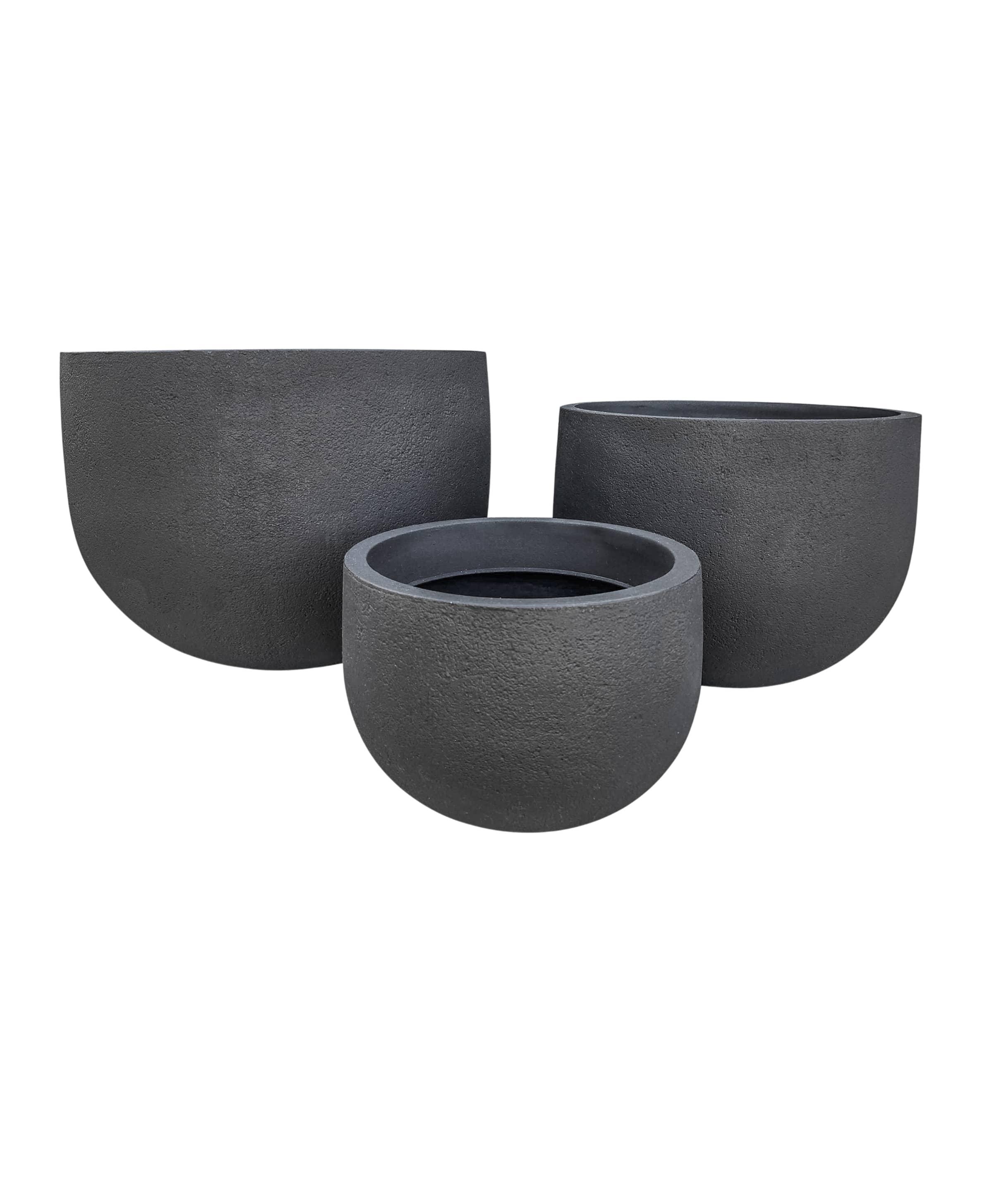 Rustic Round Japi Planter modern lightweight plant pot indoor