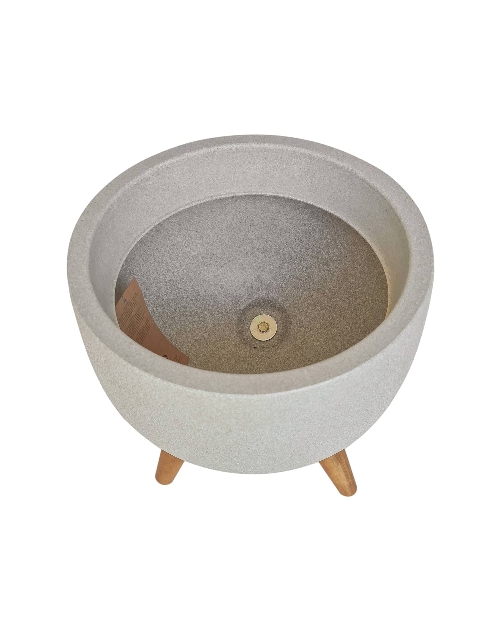 Rustic Round Japi Planter (CACHE POT) With Stand JVRD33