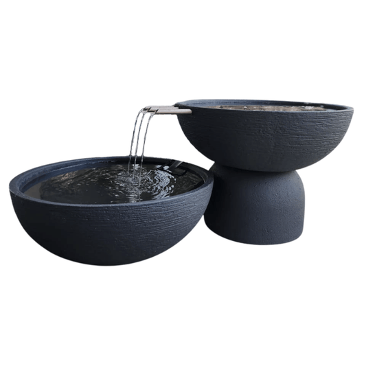 The Florastyle By Hingham Water Feature - 2 Tier European Bowl with Medium Pond (Lead) is a modern, weatherproof garden or indoor fountain with a minimalist textured finish. Water gently cascades from an elevated bowl to the lower pond for elegant indoor or outdoor style. Made from polyresin, durable and waterproof, yet lightweight.
Colour: Lead
Price: R3850