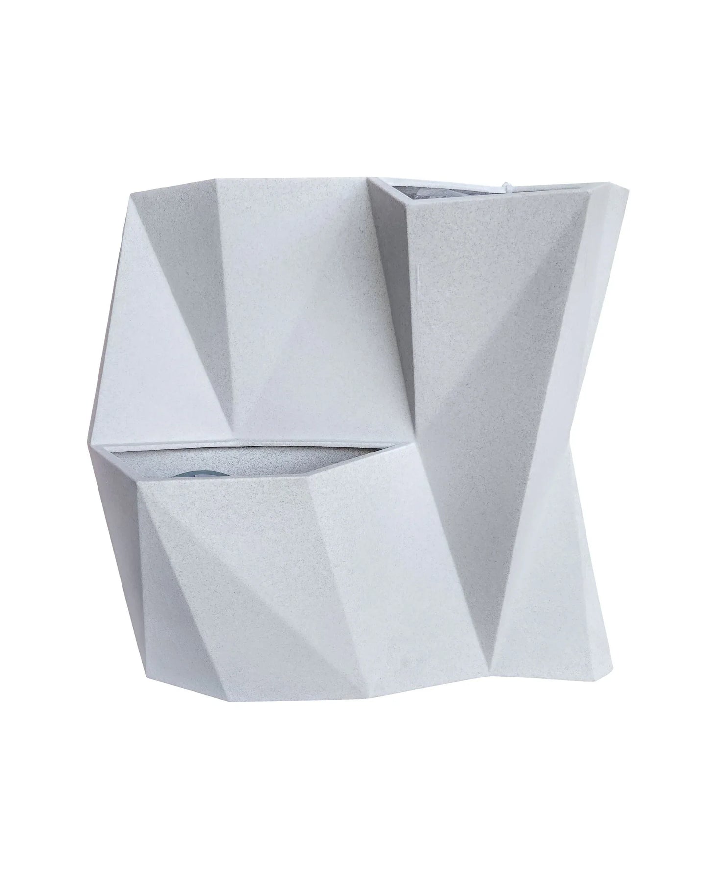 Beautiful Angolo Japi Studio Wall Planter in off white. Add panels together to form a vertical garden. Indoor and outdoor use.  2 planting pockets in each panel. Florastyle by Hingham. Smooth finish