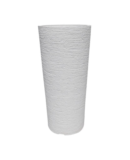 Meduim Tall plant pot, slim with a textured finish. The European Conic Japi planter shown in the colour Sandstone is suitable with any style of decor. Fits in to narrow spaces. Florastyle by Hingham.
