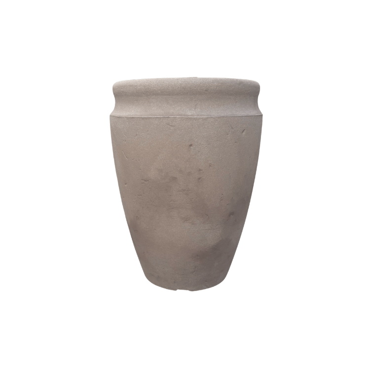 The Antique Japi Planter by Florastyle By Hingham is a tall, light brown clay pot with a slightly flared rim, shown upright against a white background and featuring a classic, understated antique style.