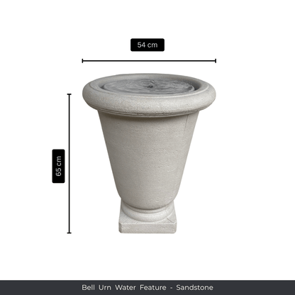 The Florastyle By Hingham Water Feature - Bell Urn Large, in a sandstone finish, has a round top and square base (65cm tall, 54cm wide)—perfect as a water feature. Made from polyresin, durable and waterproof, yet lightweight. Suitable for indoor and outdoor.
Colour: Sandstone
Price: R3850