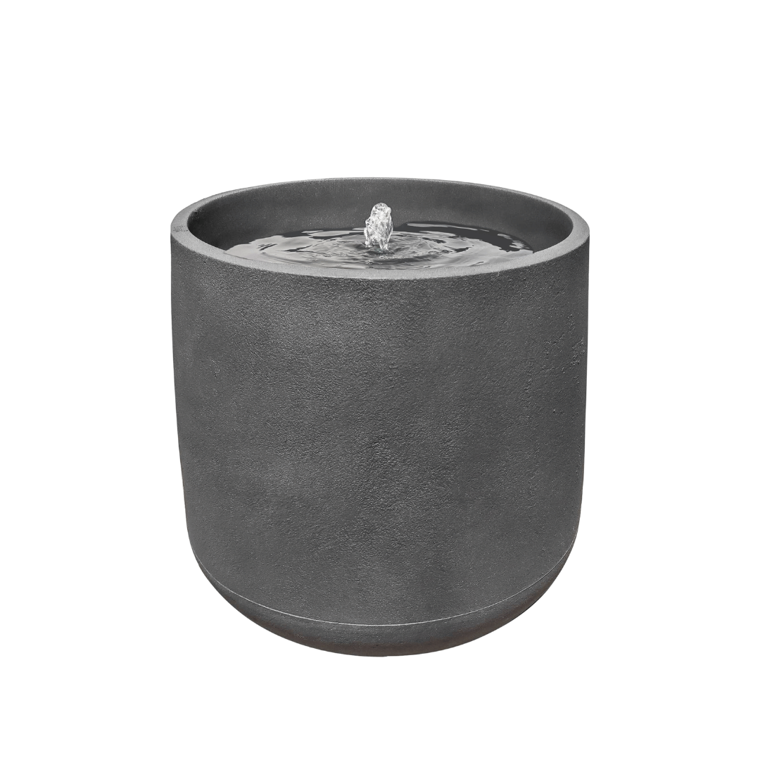 The Florastyle By Hingham Water Feature - Bios Medium is a modern, round, dark gray indoor-outdoor fountain with a smooth texture. Water gently bubbles from the center and flows over its sleek, cylindrical basin for an elegant touch. Made from polyresin, durable and waterproof, yet lightweight. Suitable for indoor and outdoor spaces.
Colour: Black Slate
Price: R4465