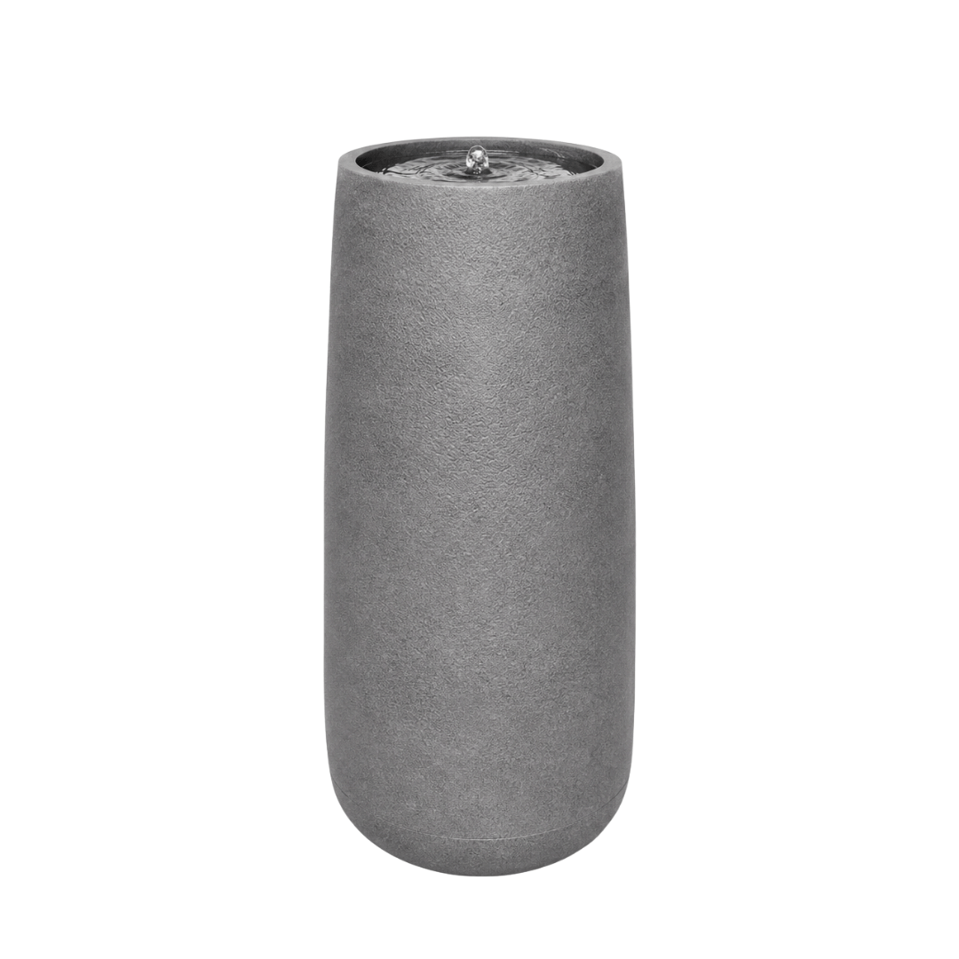 The Bios Tall Medium water feature by Florastyle By Hingham is a sleek, cylindrical gray stone fountain with a smooth finish, gently bubbling at the top—perfect for enhancing modern garden décor. Made from polyresin, durable and waterproof, yet lightweight. Suitable for indoor and outdoor spaces.
Colour: Black Slate
Price: R4675