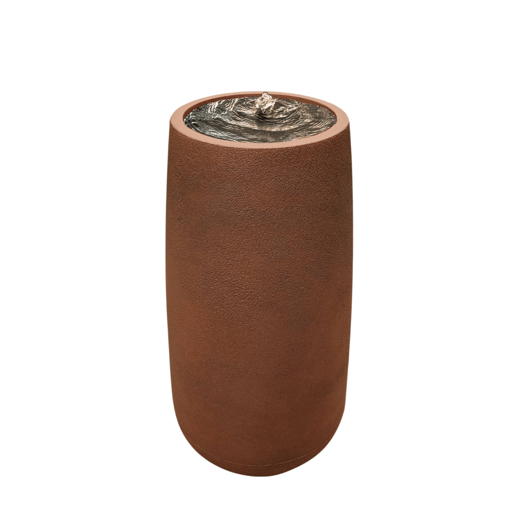 The Florastyle By Hingham Water Feature - Bios Tall Medium is a cylindrical, textured brown outdoor decor piece with water bubbling at the top, perfect for modern gardens; shown isolated on a white background. Made from polyresin, durable and waterproof, yet lightweight. Suitable for indoor and outdoor spaces.
Colour: Corten Steel
Price: R4675