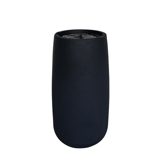 The Florastyle By Hingham Water Feature - Bios Tall Medium is a modern, cylindrical outdoor decor piece with a textured black surface and covered top, shown against a plain white background. Made from polyresin, durable and waterproof, yet lightweight. Suitable for indoor and outdoor spaces.
Colour: Lead
Price: R4675