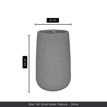 The Florastyle By Hingham Water Feature - Bios Tall Small is a 64 cm tall, 42 cm diameter cylindrical stone fountain. Water bubbles at the top, creating a calming indoor effect. Made from polyresin, durable and waterproof, yet lightweight. Suitable for indoor and outdoor spaces.
Colour: Stone
Price: R4045