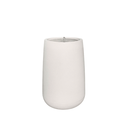 The Florastyle By Hingham Water Feature - Bios Tall Small is a modern, cylindrical white tabletop fountain with a smooth matte finish that gently bubbles water from its center, creating a serene pool in the recessed upper surface. Made from polyresin, durable and waterproof, yet lightweight. Suitable for indoor and outdoor spaces.
Colour: Off White
Price: R4045