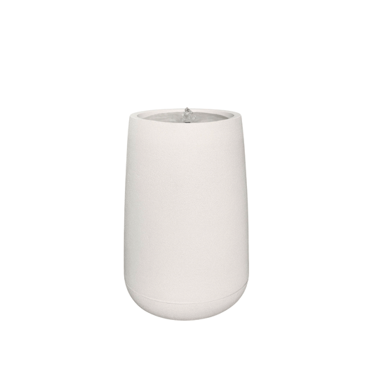 The Florastyle By Hingham Water Feature - Bios Tall Small is a modern, cylindrical white tabletop fountain with a smooth matte finish that gently bubbles water from its center, creating a serene pool in the recessed upper surface. Made from polyresin, durable and waterproof, yet lightweight. Suitable for indoor and outdoor spaces.
Colour: Off White
Price: R4045