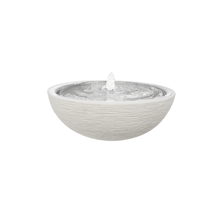 The Florastyle By Hingham Water Feature - European Bowl Medium is a textured white tabletop planter with water bubbling gently from the center, creating ripples across its surface, set against a plain white background. Made from polyresin, durable and waterproof, yet lightweight. Suitable for indoor and outdoor spaces.
Colour: Off White
Price: R2995