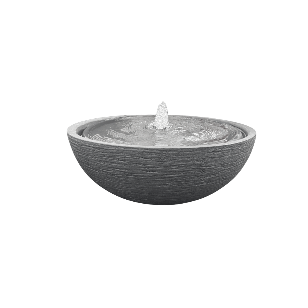 The Florastyle By Hingham Water Feature - European Bowl Medium is a round, textured gray garden fountain with a small central spout that creates gentle water ripples, standing out elegantly against a plain white background. Made from polyresin, durable and waterproof, yet lightweight. Suitable for indoor and outdoor spaces.
Colour: Stone
Price: R2995