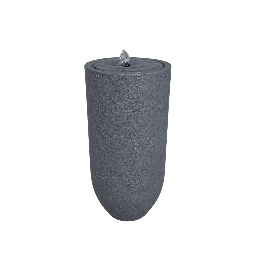 The Florastyle By Hingham Water Feature - European Verticale Small is a tall, gray, cylindrical fountain with a textured surface and bubbling water at the top—an ideal statement piece for your indoor garden decor. Set against a white background. Made from polyresin, durable and waterproof, yet lightweight. Suitable for indoor and outdoor spaces.
Colour: Charcoal
Price: R3465