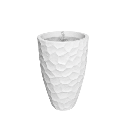 The Florastyle By Hingham Water Feature - Prisma Conic Medium is a tall, off-white geometric planter-style fountain in lightweight polyresin, with a hammered texture and central bubbling water for a modern accent in any space. Made from polyresin, durable and waterproof, yet lightweight.
Colour: Off White
Price: R3095