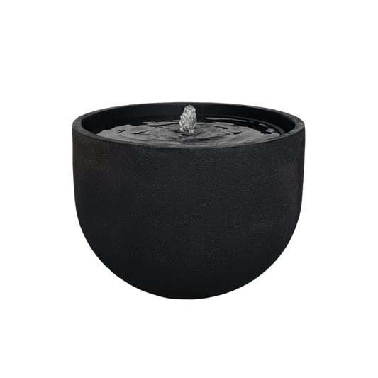 The Florastyle By Hingham Water Feature - Rustic Round is a minimalist black polyresin fountain with a round bowl, a gentle central stream, and UV resistance, adding subtle elegance to any space. Shown against a plain white background. Made from polyresin, durable and waterproof, yet lightweight. Suitable for indoor and outdoor spaces.
Colour: Lead
Price: R3625