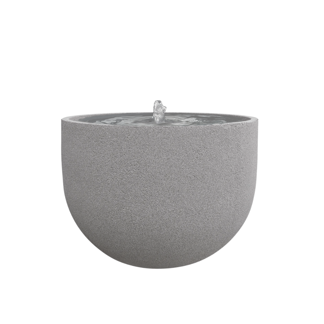 The Florastyle By Hingham Water Feature - Rustic Round is a modern, durable gray concrete outdoor fountain with a central spout, showcased against a plain white background. Made from polyresin, durable and waterproof, yet lightweight. Suitable for indoor and outdoor spaces.
Colour: Stone
Price: R3625