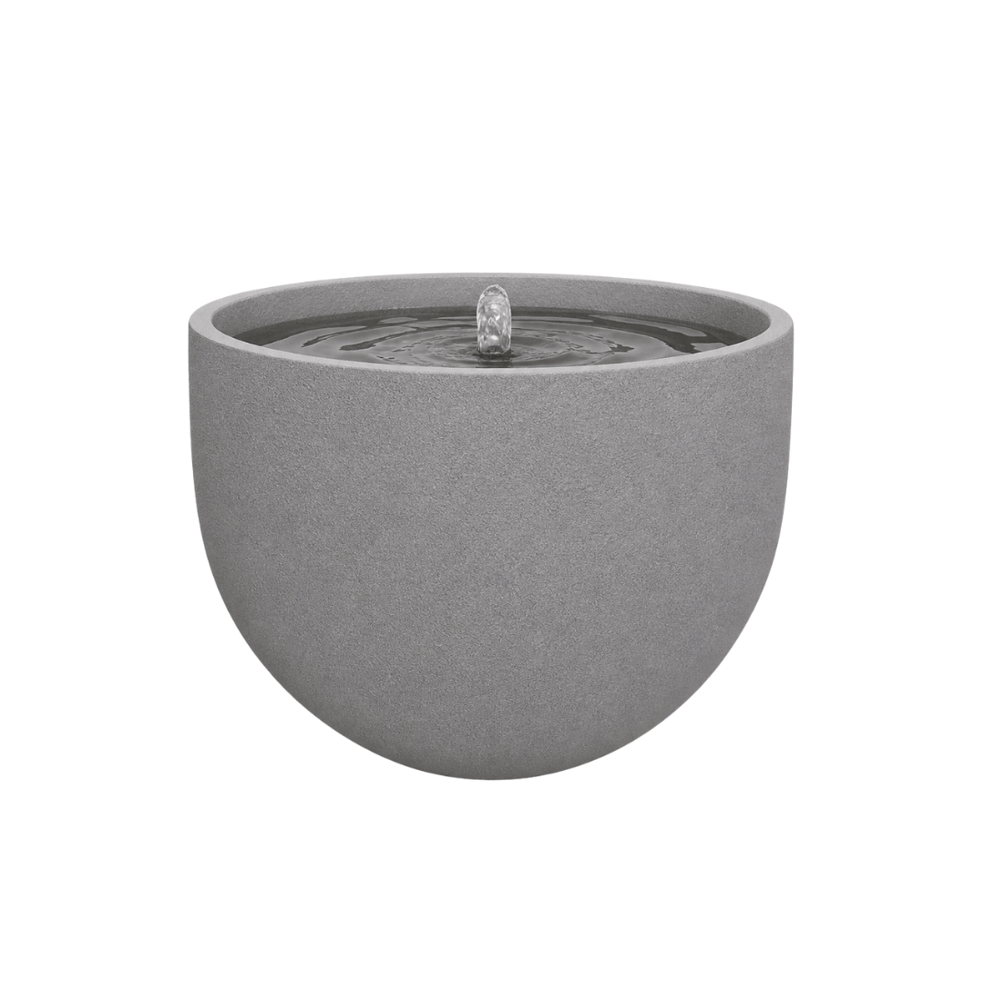 The Florastyle By Hingham Water Feature - Rustic Round is a gray, half-sphere outdoor fountain made from UV-resistant polyresin with a smooth surface and a central spout that gently bubbles water on top. Made from polyresin, durable and waterproof, yet lightweight. Suitable for indoor and outdoor spaces.
Colour: Stone
Price: R3625