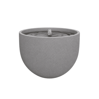 The Florastyle By Hingham Water Feature - Rustic Round is a gray, half-sphere outdoor fountain made from UV-resistant polyresin with a smooth surface and a central spout that gently bubbles water on top. Made from polyresin, durable and waterproof, yet lightweight. Suitable for indoor and outdoor spaces.
Colour: Stone
Price: R3625