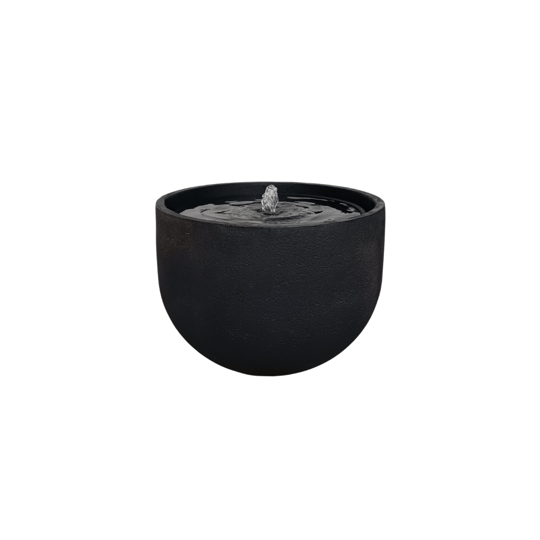 The Water Feature - Rustic Round by Florastyle By Hingham is a black, bowl-shaped polyresin garden fountain with water bubbling up from the center, shown against a white background. Made from polyresin, durable and waterproof, yet lightweight. Suitable for indoor and outdoor spaces.
Colour: Lead
Price: R1495