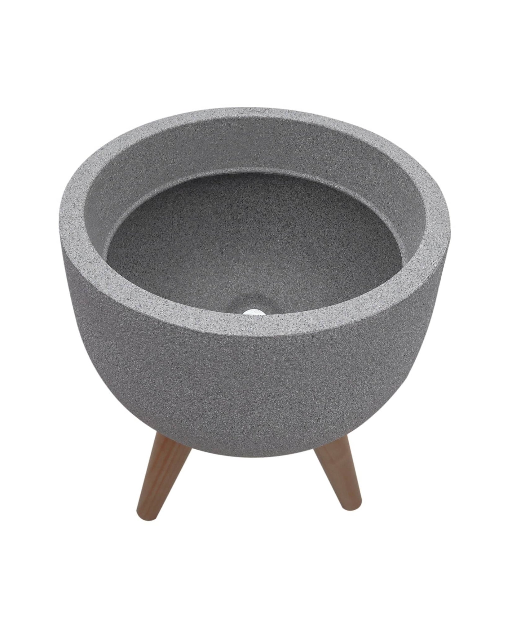 Rustic Round Japi Planter (CACHE POT) With Stand JVRD33