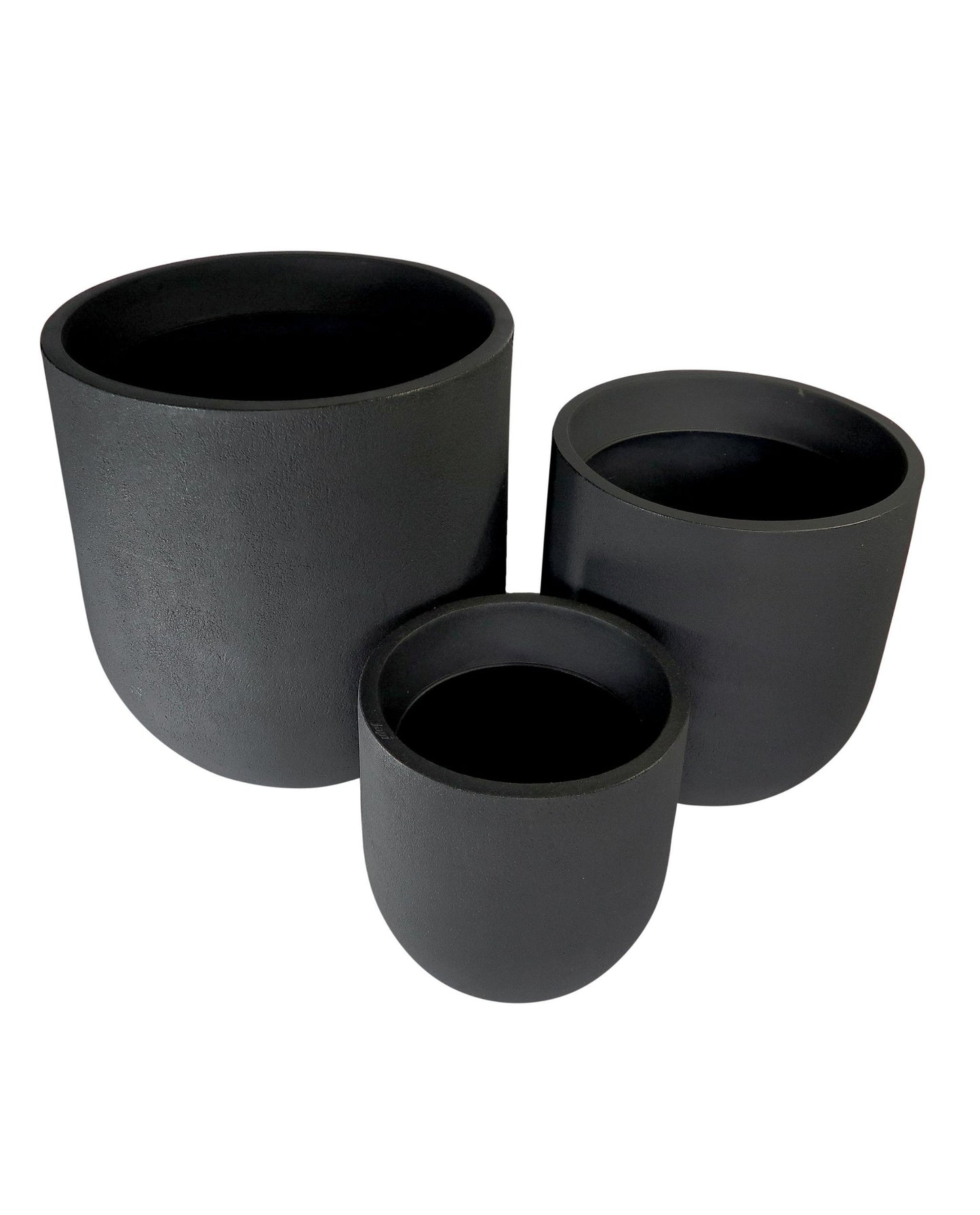 Clean lines, Modern Plant pots. 3 sizes. On Trend Colour Lead (black)