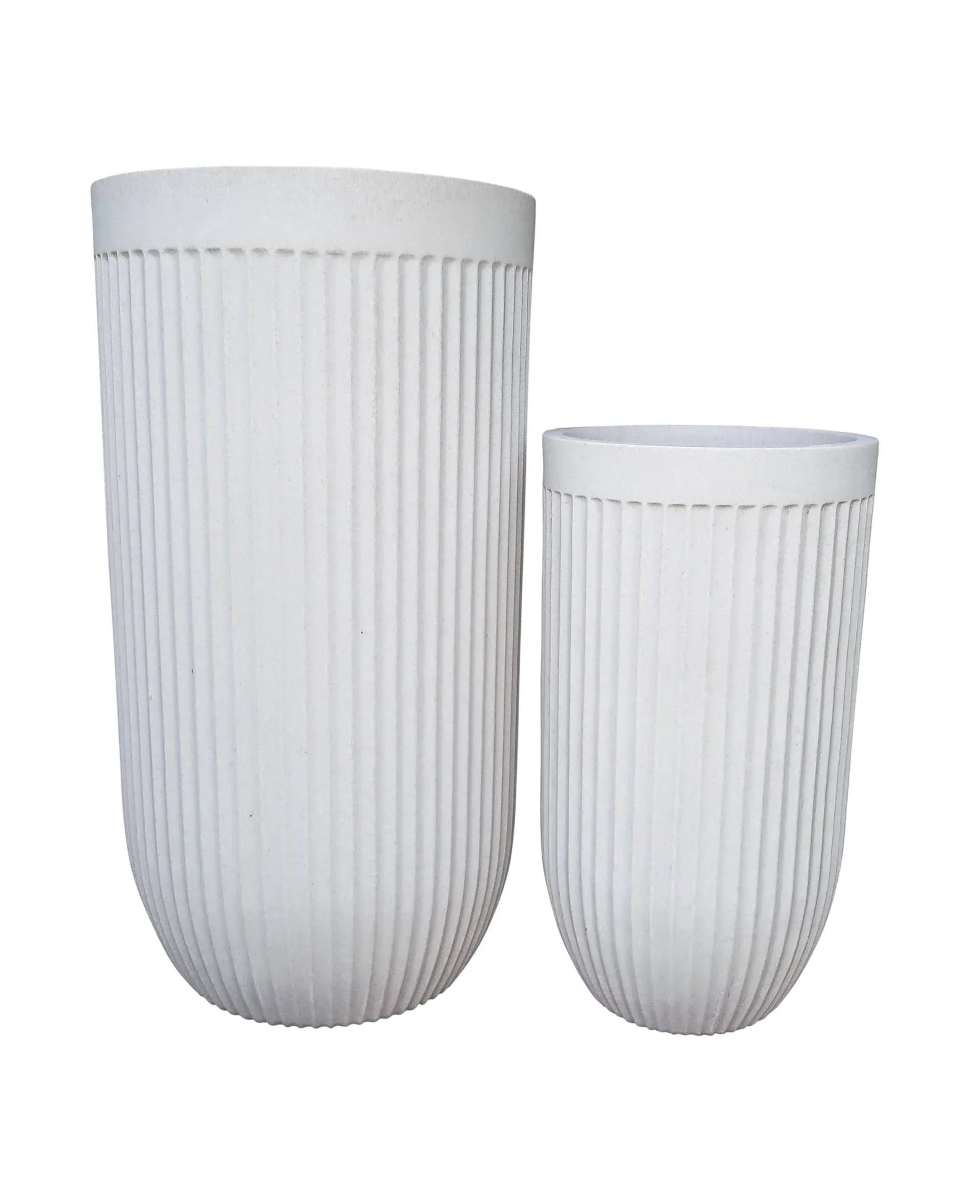 Tall and sleek. Modern and sophisticated. Plant pots that add style. Colour Off White