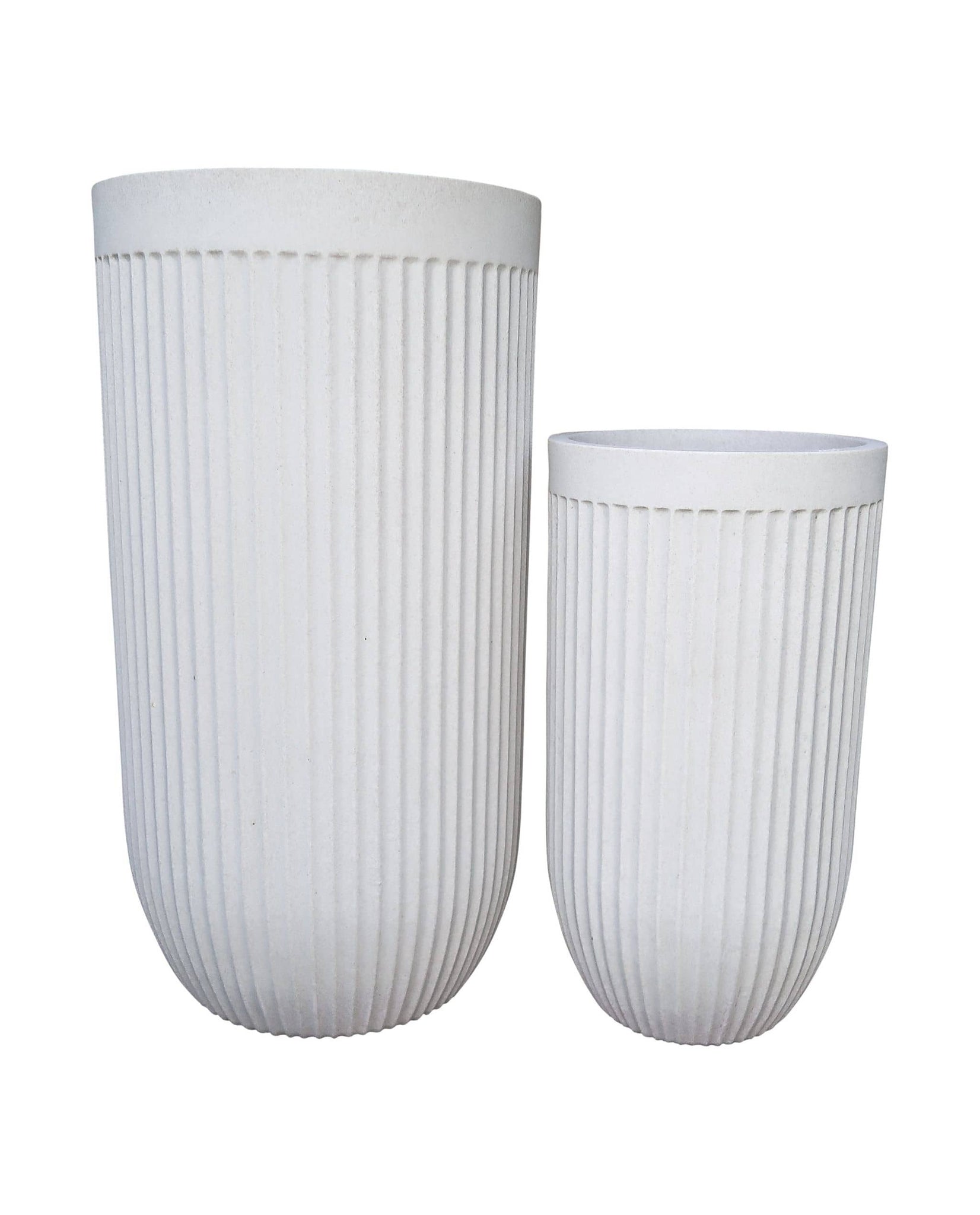 Tall and sleek. Modern and sophisticated. Plant pots that add style. Colour Off White