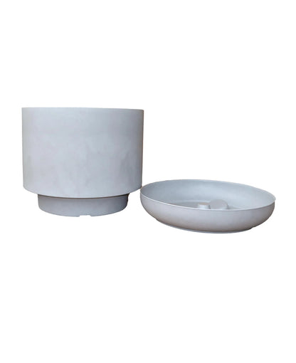 Match Cylinder Japi Planter With Saucer