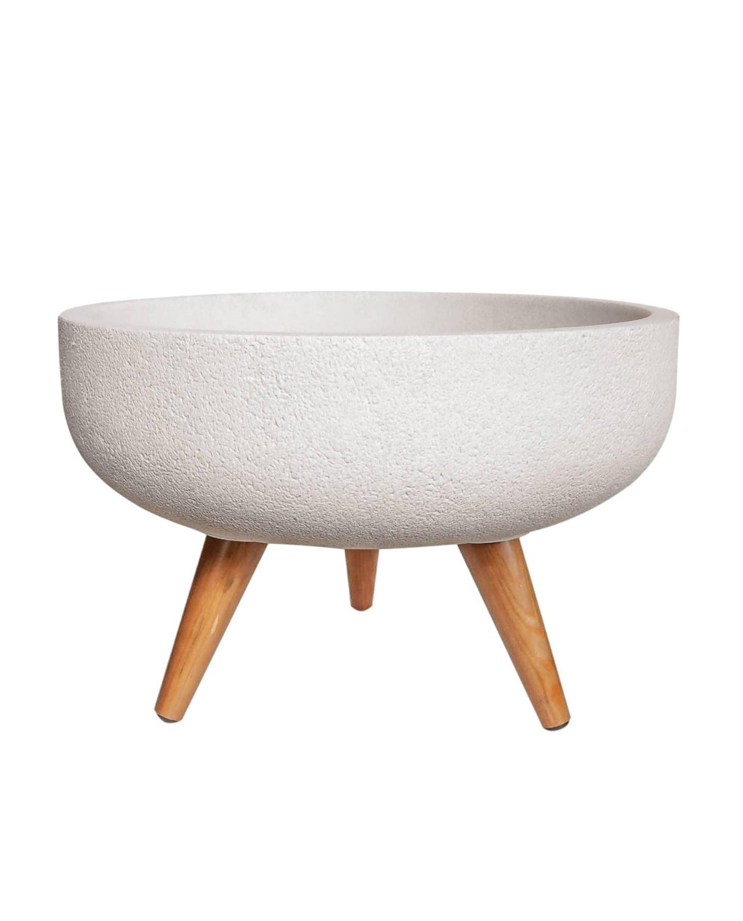 Rustic Bowl Japi Planter (CACHE POT) With Stand JVRD45