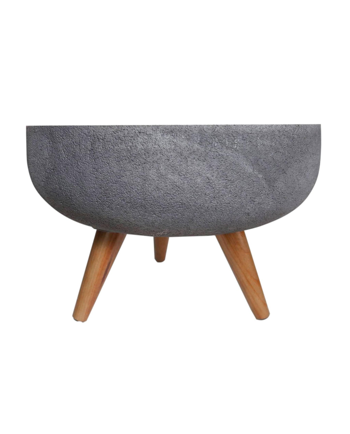 Rustic Bowl Japi Planter (CACHE POT) With Stand JVRD45