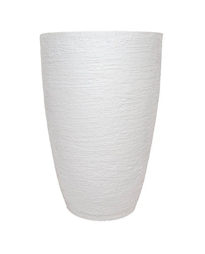 Modern conic round upright planter, showing the side view without the drip tray visible