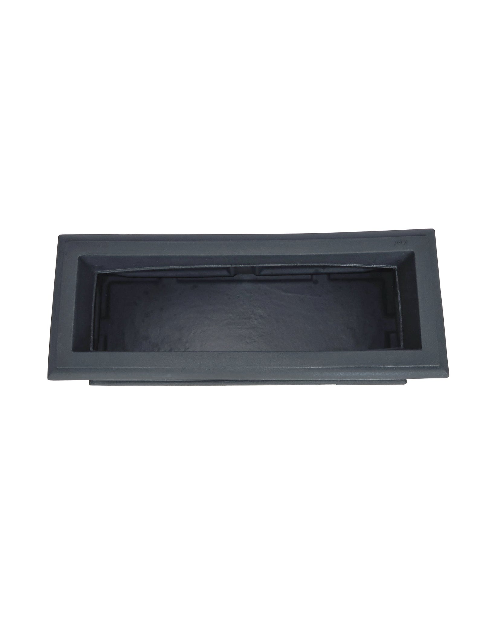 Classic versailles japi window box aerial view. rectangular and spacious. Colour lead (black)