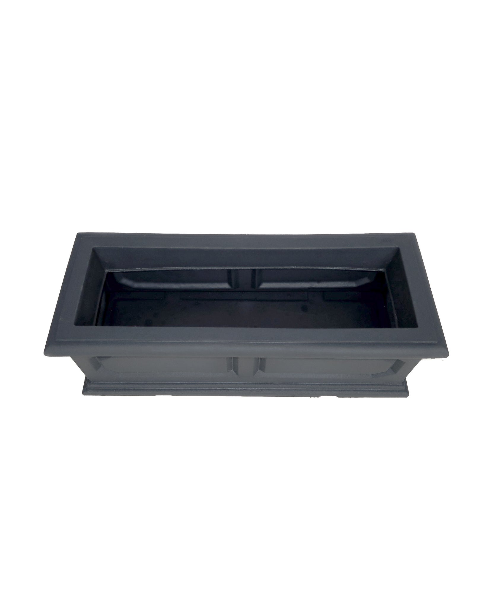 Modern classic Versaille Japi rectangular window box. Colour lead (black)