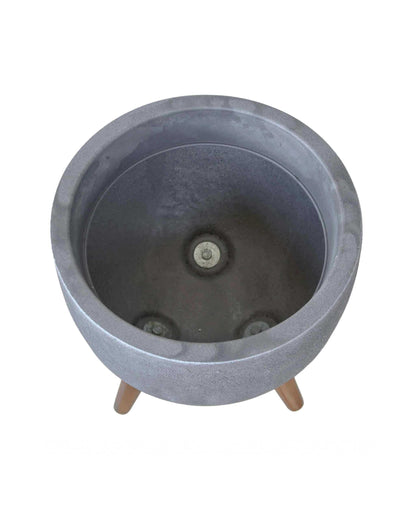 Rustic Round Japi Planter (CACHE POT) With Stand